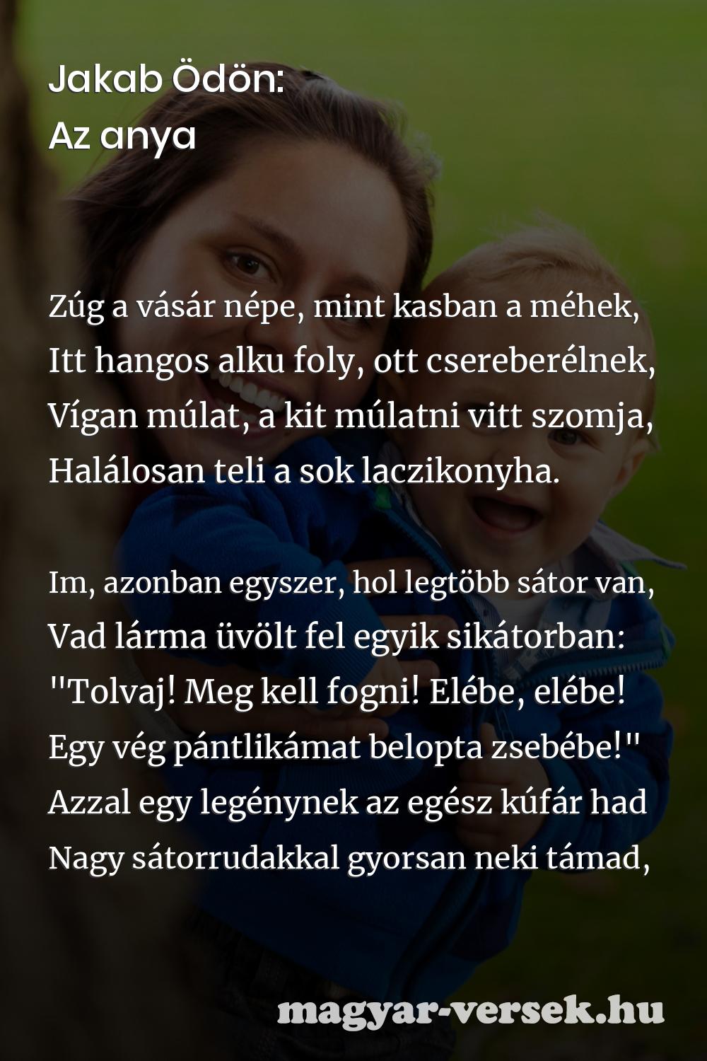 anya versek a magyar irodalomban